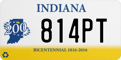 IN license plate 814PT