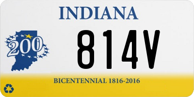 IN license plate 814V