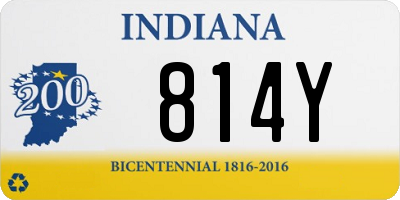 IN license plate 814Y