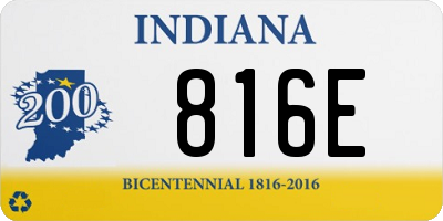 IN license plate 816E