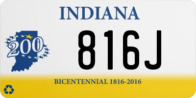 IN license plate 816J