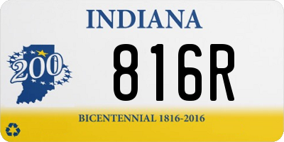 IN license plate 816R