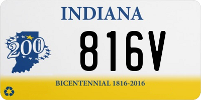 IN license plate 816V