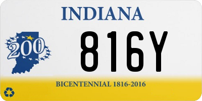 IN license plate 816Y