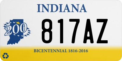 IN license plate 817AZ