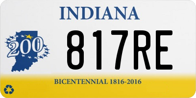 IN license plate 817RE