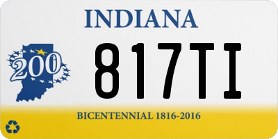 IN license plate 817TI