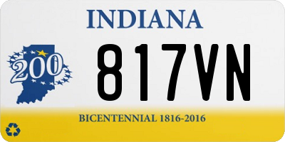 IN license plate 817VN