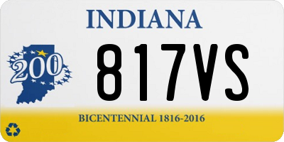 IN license plate 817VS