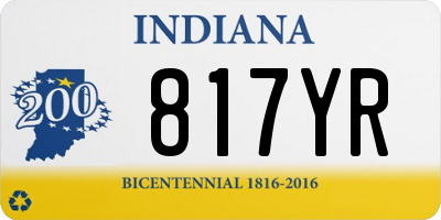 IN license plate 817YR