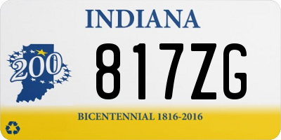 IN license plate 817ZG