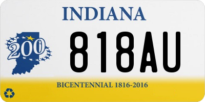 IN license plate 818AU
