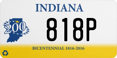 IN license plate 818P