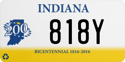 IN license plate 818Y