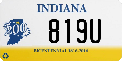 IN license plate 819U