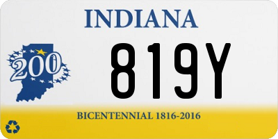 IN license plate 819Y