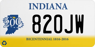 IN license plate 820JW