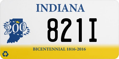 IN license plate 821I