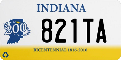 IN license plate 821TA