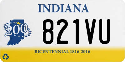 IN license plate 821VU