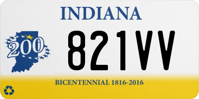 IN license plate 821VV