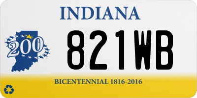 IN license plate 821WB