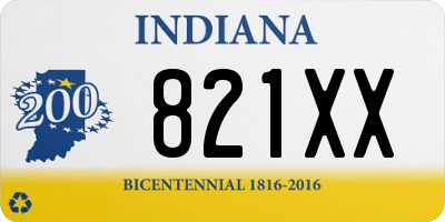 IN license plate 821XX