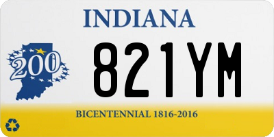 IN license plate 821YM