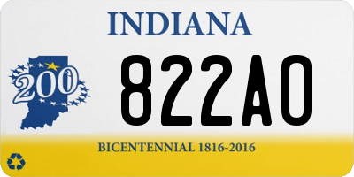 IN license plate 822AO
