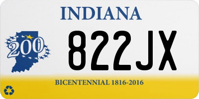 IN license plate 822JX
