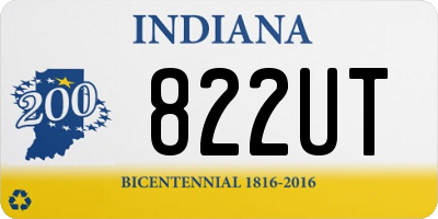 IN license plate 822UT
