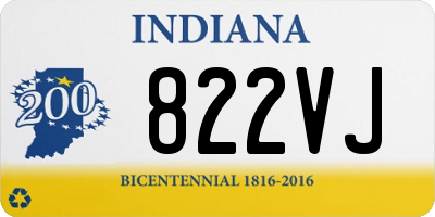 IN license plate 822VJ