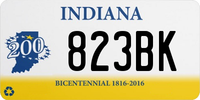 IN license plate 823BK