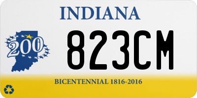 IN license plate 823CM