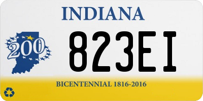 IN license plate 823EI