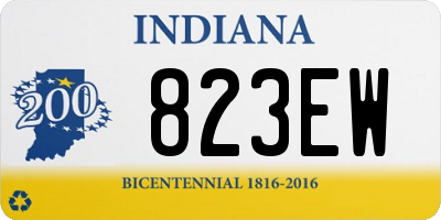 IN license plate 823EW