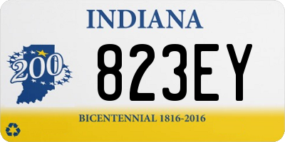 IN license plate 823EY