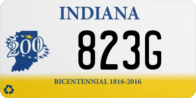 IN license plate 823G