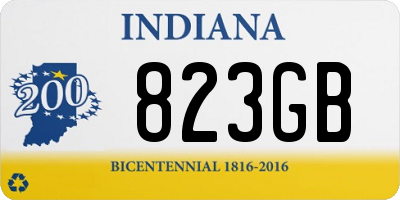IN license plate 823GB