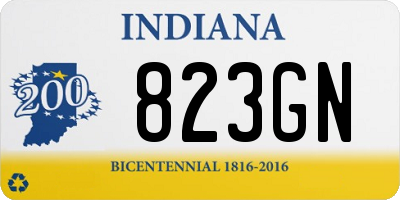 IN license plate 823GN