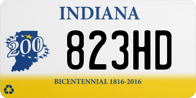 IN license plate 823HD