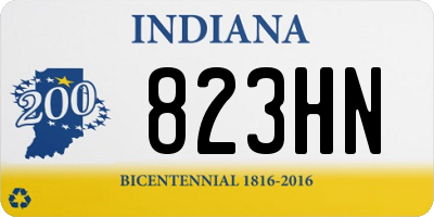 IN license plate 823HN