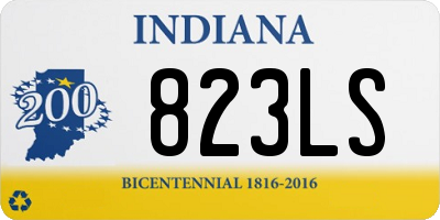 IN license plate 823LS