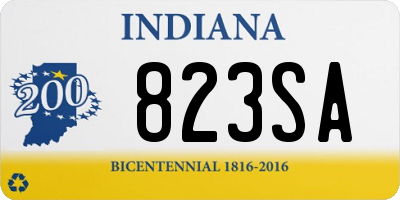 IN license plate 823SA