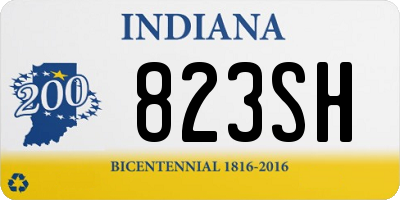 IN license plate 823SH