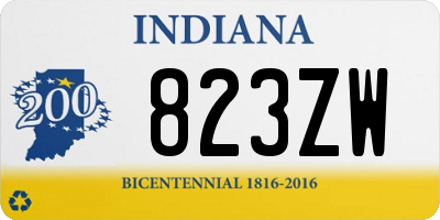 IN license plate 823ZW