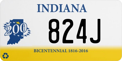 IN license plate 824J