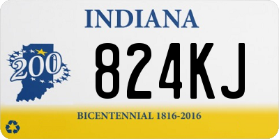IN license plate 824KJ