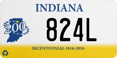 IN license plate 824L