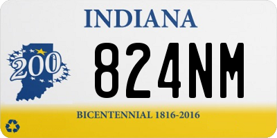 IN license plate 824NM